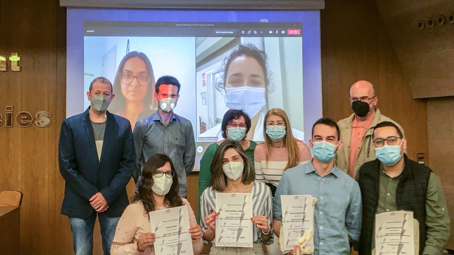 PhD fellows and Professors at the X Edition of the Doctoral Workshop of the PhD program in Chemistry 2021