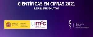 Banner for Científicas en cifras 2021