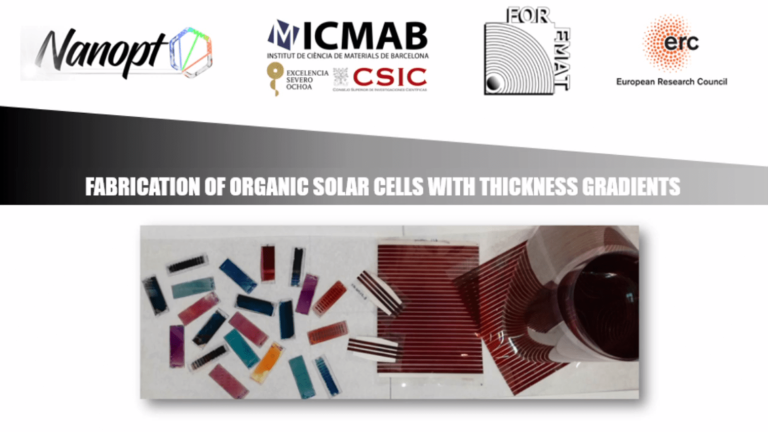 ICMAB - New video on how to fabricate organic solar cells with ...