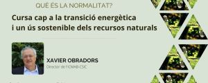 Banner with the title of the event and a picture of ICMAB Director Xavier Obradors
