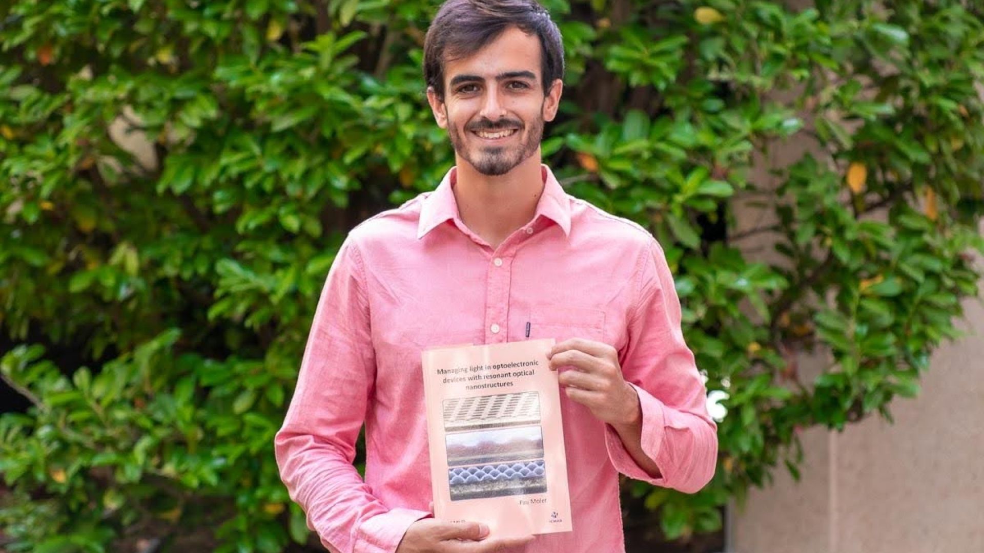 Doctor Pau Molet with his PhD Thesis