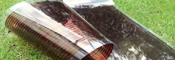 Semitransparent organic photovoltaic module at ICMAB´s garden | ICMAB, CSIC