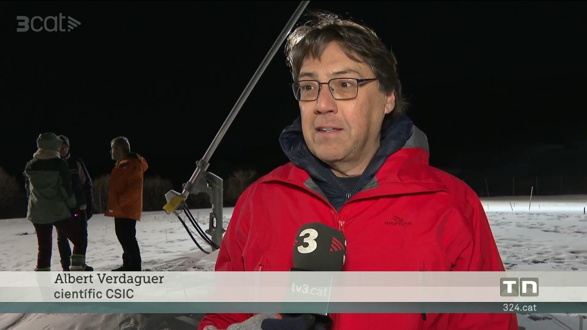 Albert Verdaguer during the TV3 report from La Molina