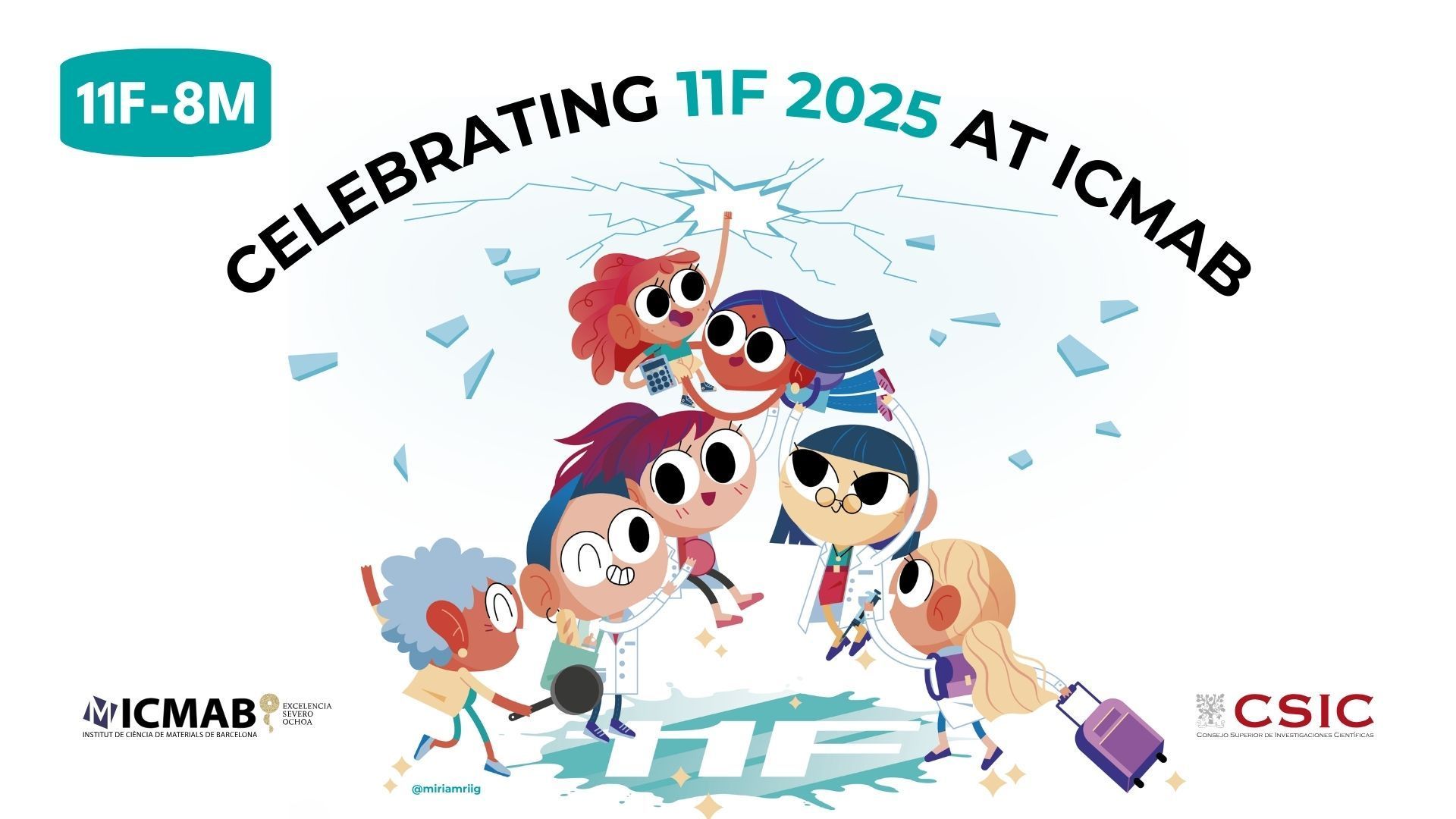 Celebrating the International Day of Women and Girls in Science at ICMAB | Image by Míriam Rivera for the 11F campaign 11defebrero