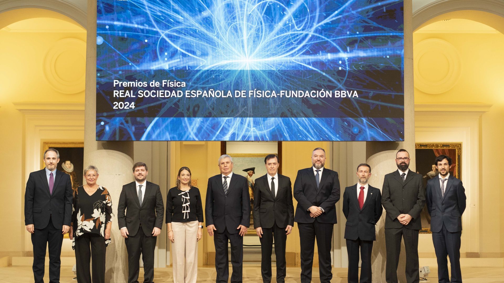 Group photo of the awardees, Daniel Martín is the first from the left | Photo by BBVA Foundation