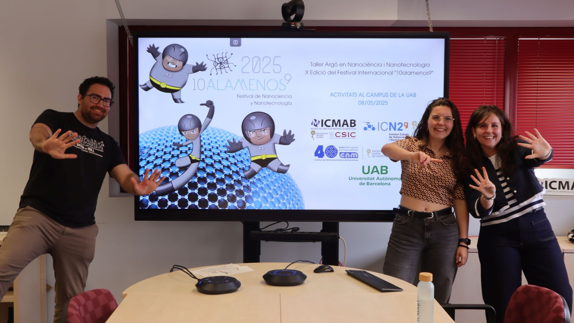 ICMAB's participants in 10alamenos9 at Campus UAB