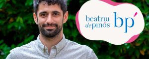 An image of Dr. Sergi Riera-Galindo with the Beatriu de Pinós logo