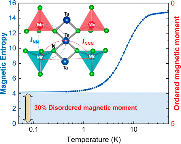 MnTa2N4: A Ternary Nitride Spinel with a Strong Magnetic Frustration
