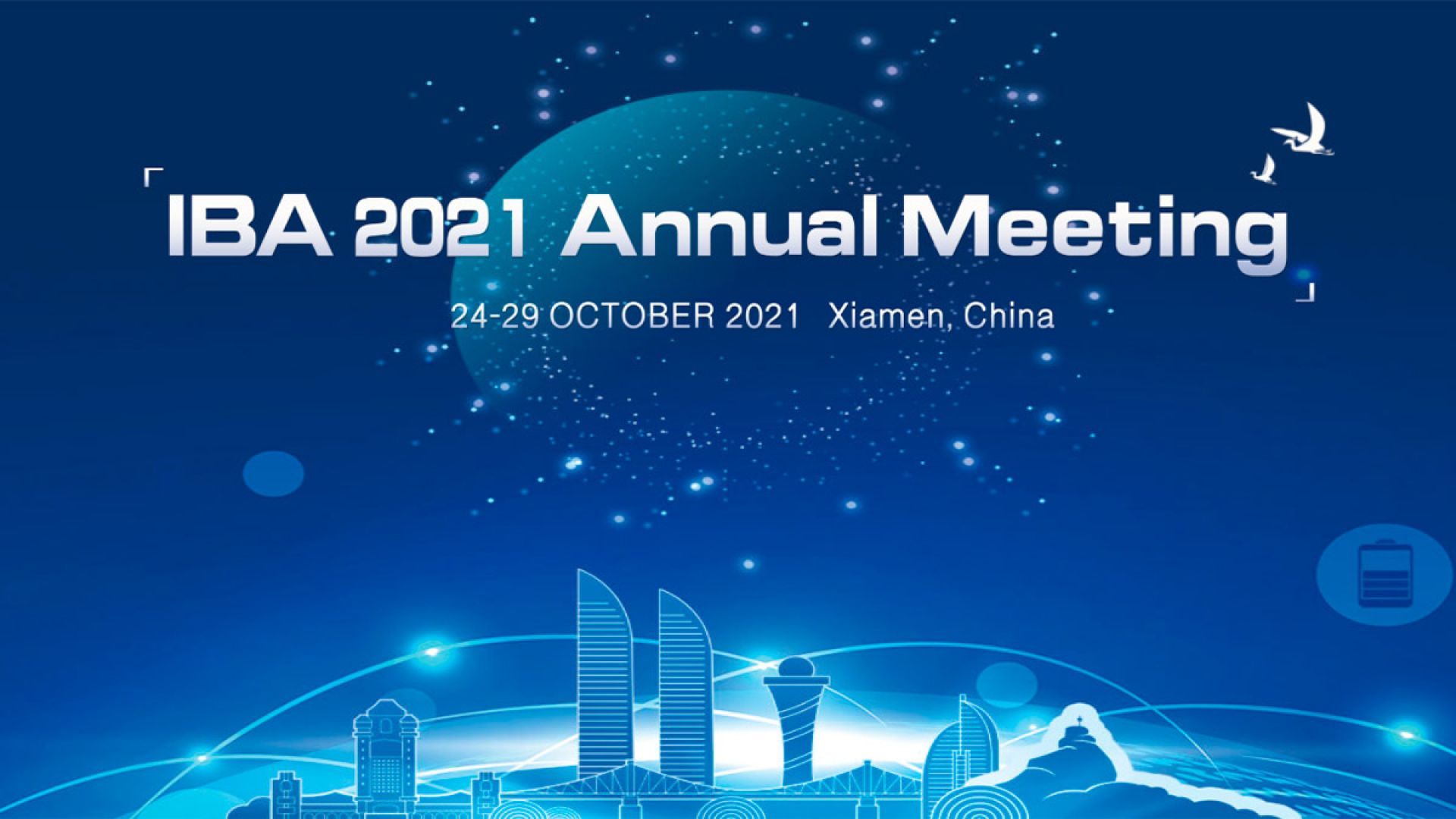 Banner for the IBA 2021 Annual Meeting