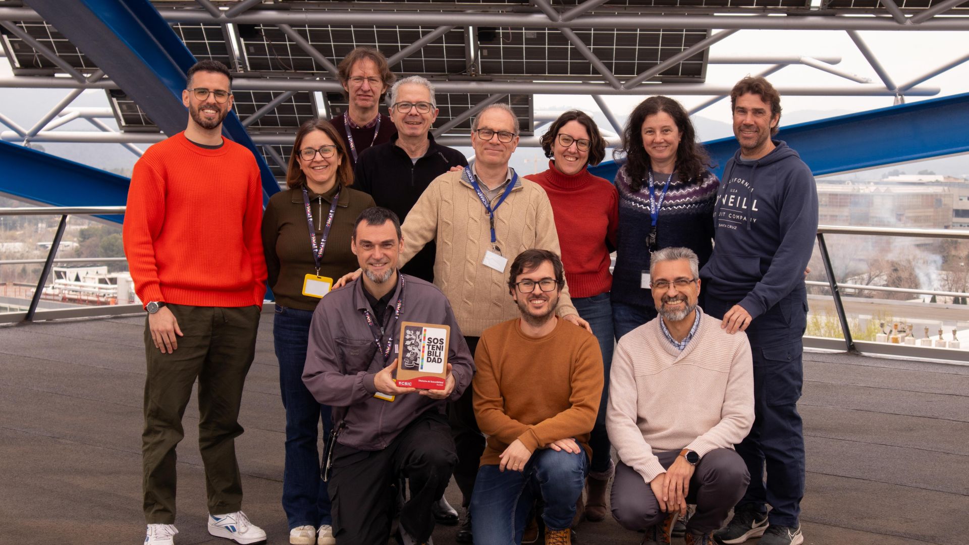 Some of the Sustainability Committee members with the accreditation